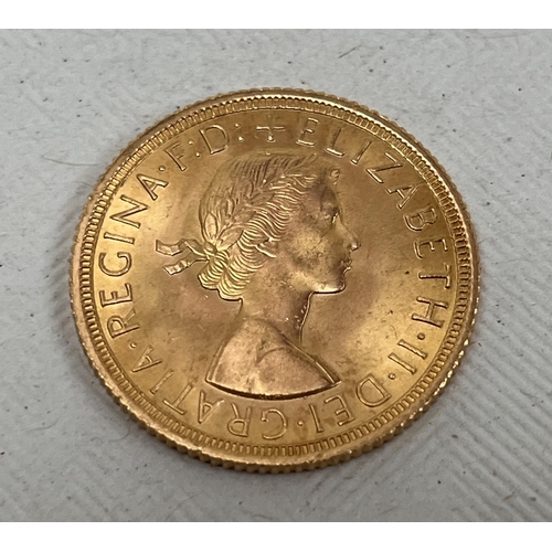 269 - Gold Coin. An Elizabeth II full Sovereign. 1963