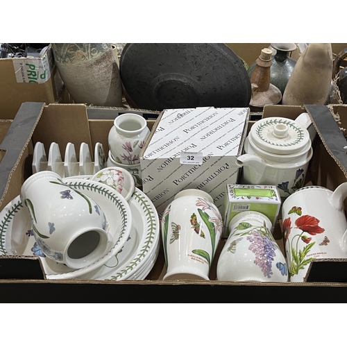 32 - Two boxes of Portmeirion ceramics