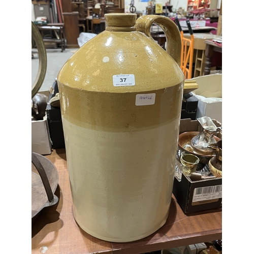 37 - A stoneware brewer's jar, impressed mark for Price, Bristol. 19½