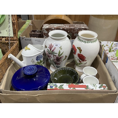 44 - Two boxes of Portmeirion ceramics