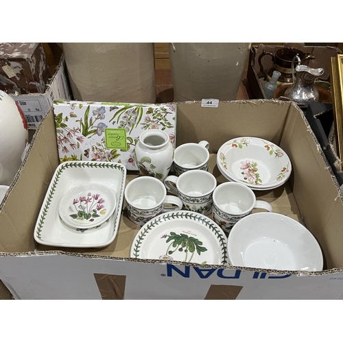 44 - Two boxes of Portmeirion ceramics