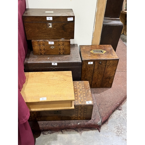 5 - Six miscellaneous treen boxes