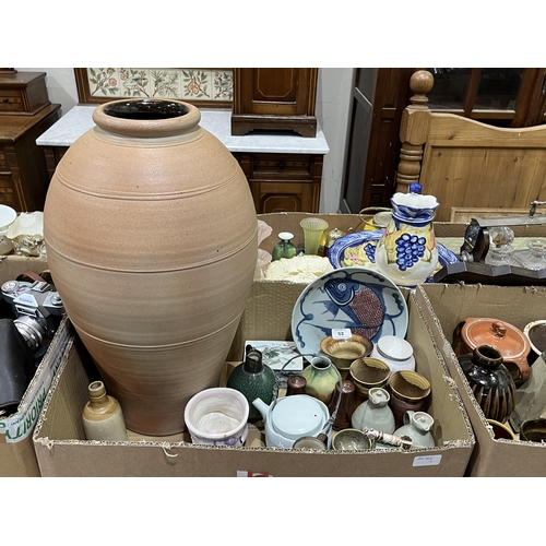 52 - Two boxes of studio pottery