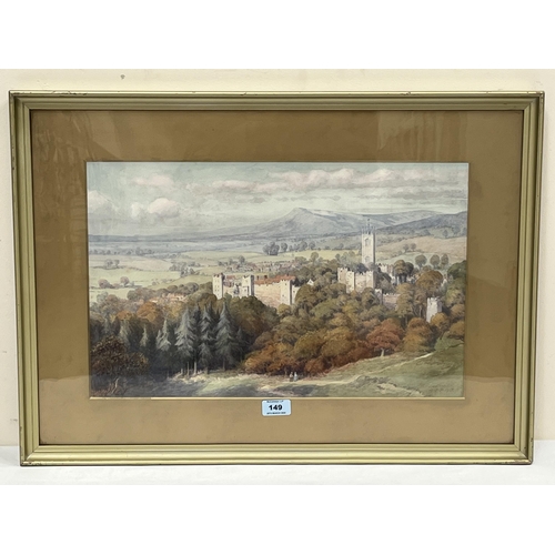 149 - SIR ALBERT EDWARD RICHARDSON. BRITISH 1880-1964. A view of Ludlow from Whitcliffe. Signed initials, ... 