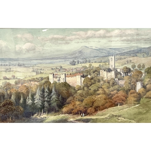 149 - SIR ALBERT EDWARD RICHARDSON. BRITISH 1880-1964. A view of Ludlow from Whitcliffe. Signed initials, ... 