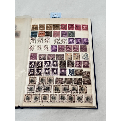 165 - A stock book of USA stamps, both mint and used