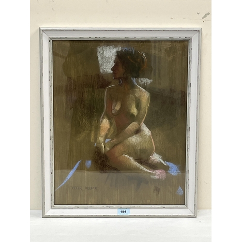 184 - PETER ORROCK. BRITISH 20TH CENTURY Nude study. Signed. Pastel. 20