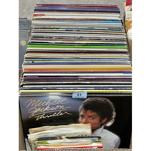 21 - Two boxes of LP and single records