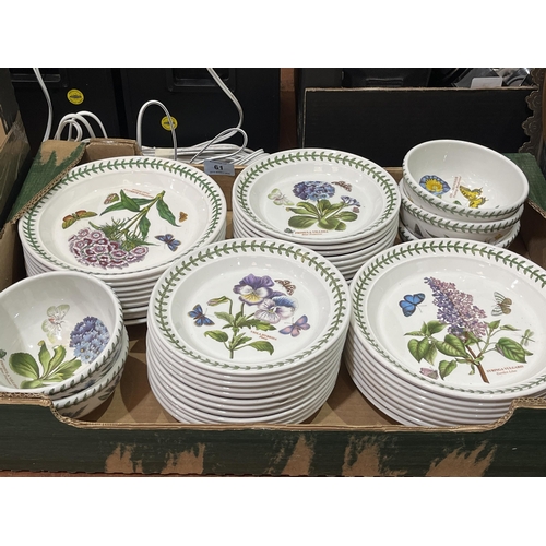 61 - 3 Boxes of Portmeirion, Botanic Garden ceramics. Approx. 120 pieces