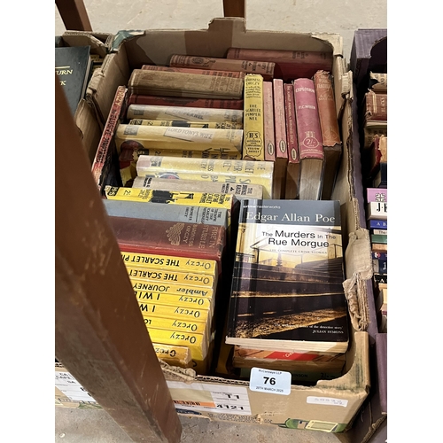 76 - Two boxes of adventure and crime books