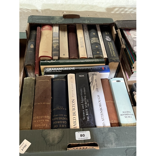 80 - A box of biographical books