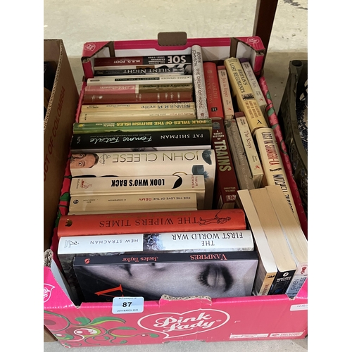 87 - Seven boxes of books