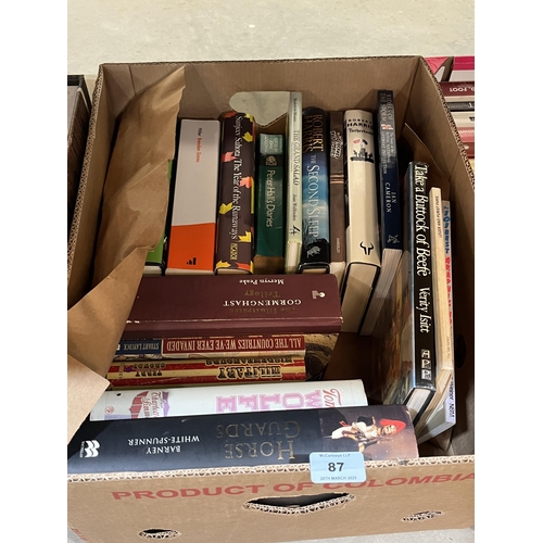 87 - Seven boxes of books