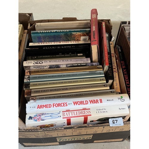 87 - Seven boxes of books