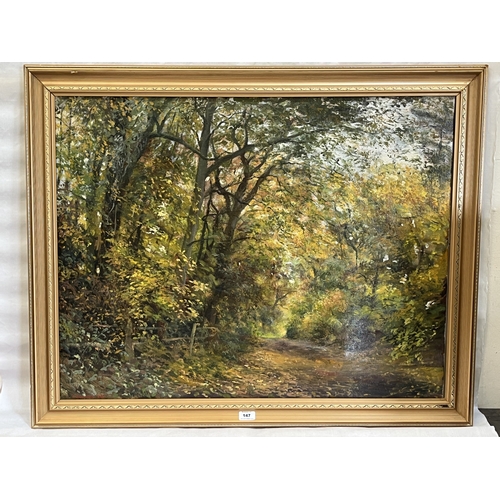 COLIN SIMMONDS. BRITISH 20TH CENTURY The Lane in Autumn. Signed and ...