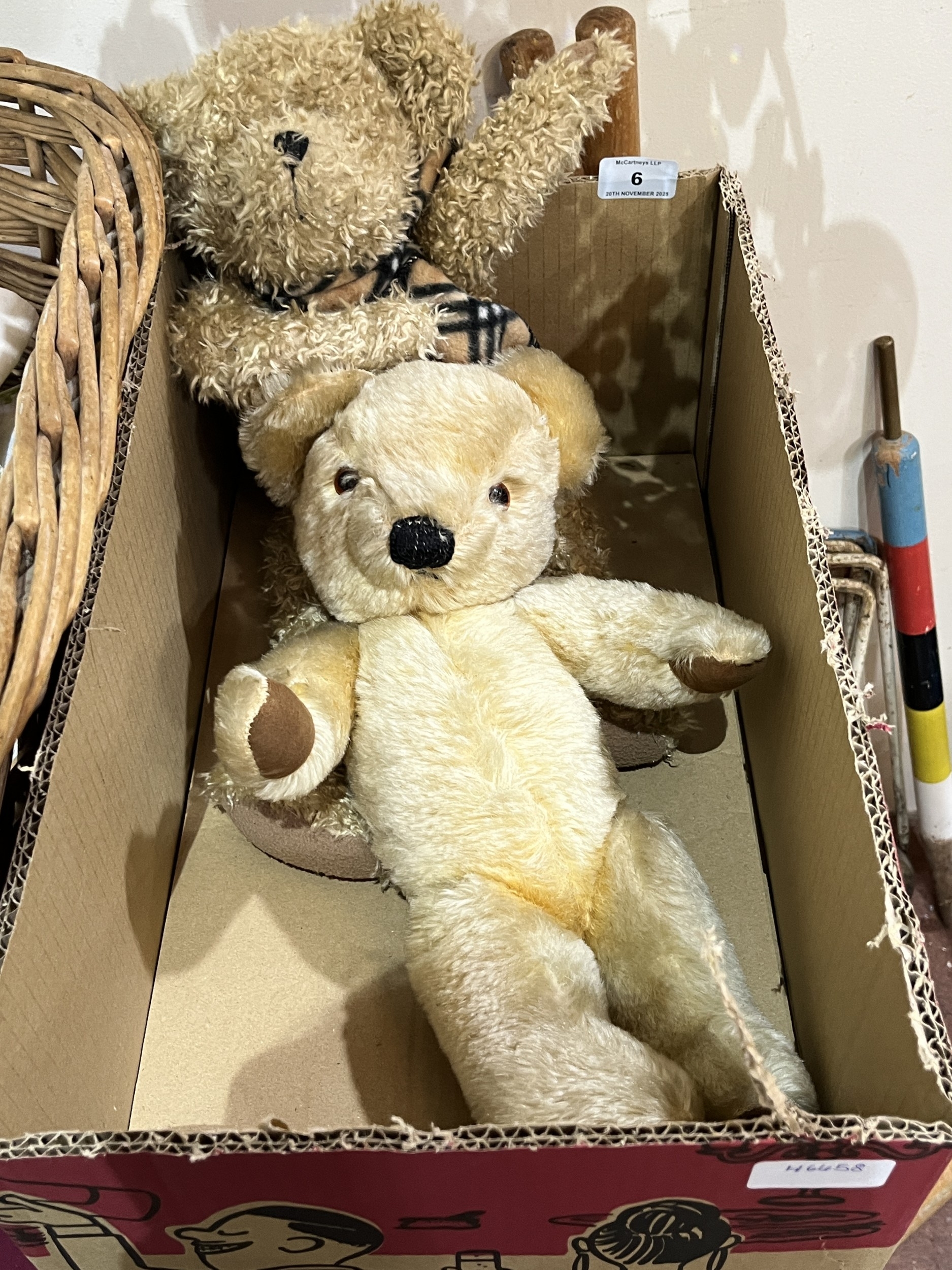 A Merrythought teddy bear and another bear, the Merrythought with ...