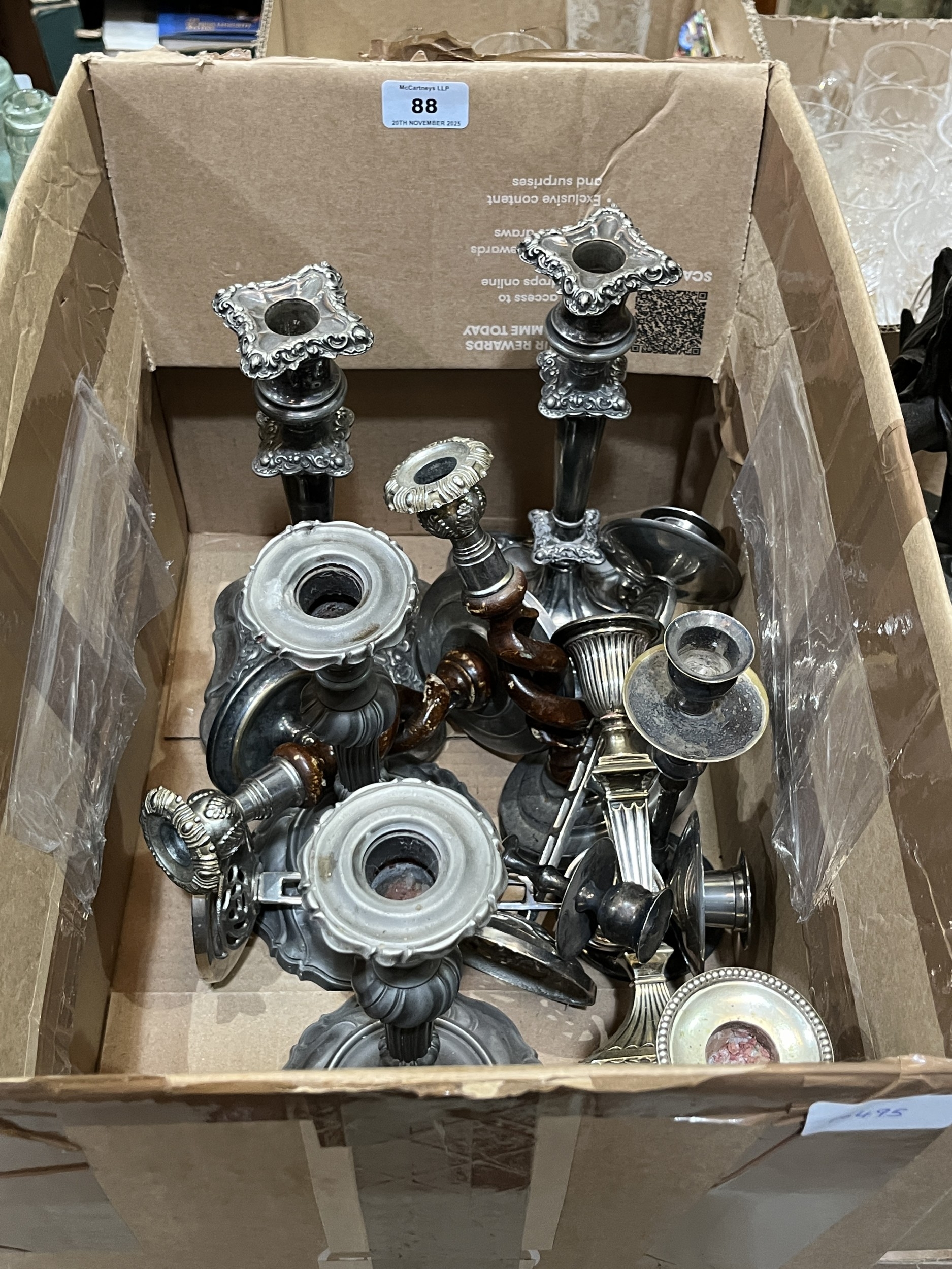 A box of candlesticks