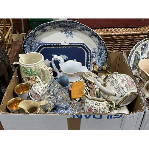 64 - Two boxes of ceramics