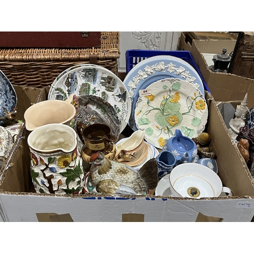 64 - Two boxes of ceramics
