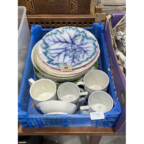 66 - Two boxes of ceramics