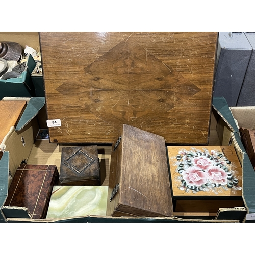 84 - A collection of treen boxes