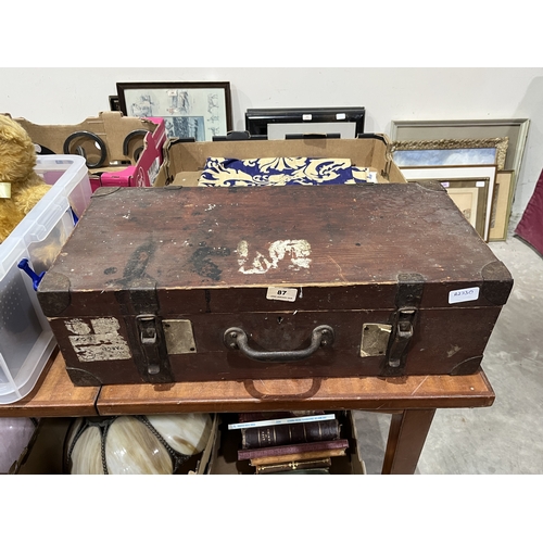 87 - A pine tool chest. 24in wide