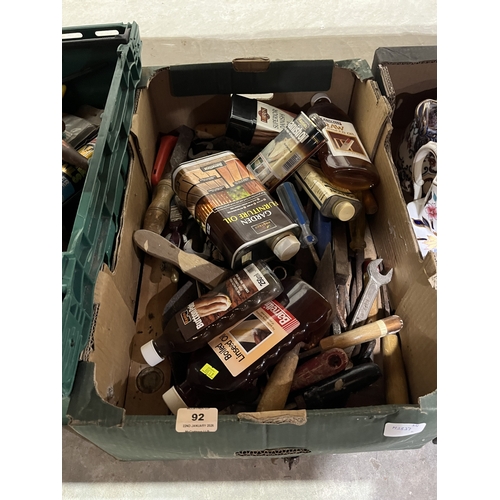 92 - Two boxes of tools etc.