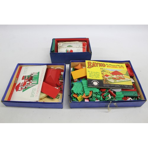 ,3 x Vintage BAYKO Building Set BOXED Inc Set 1, Set 2, Converting Set