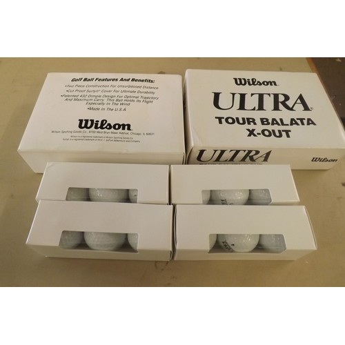Box of new sealed old stock Wilson Ultra Tour Balata XOut Golf Balls 12 in total.