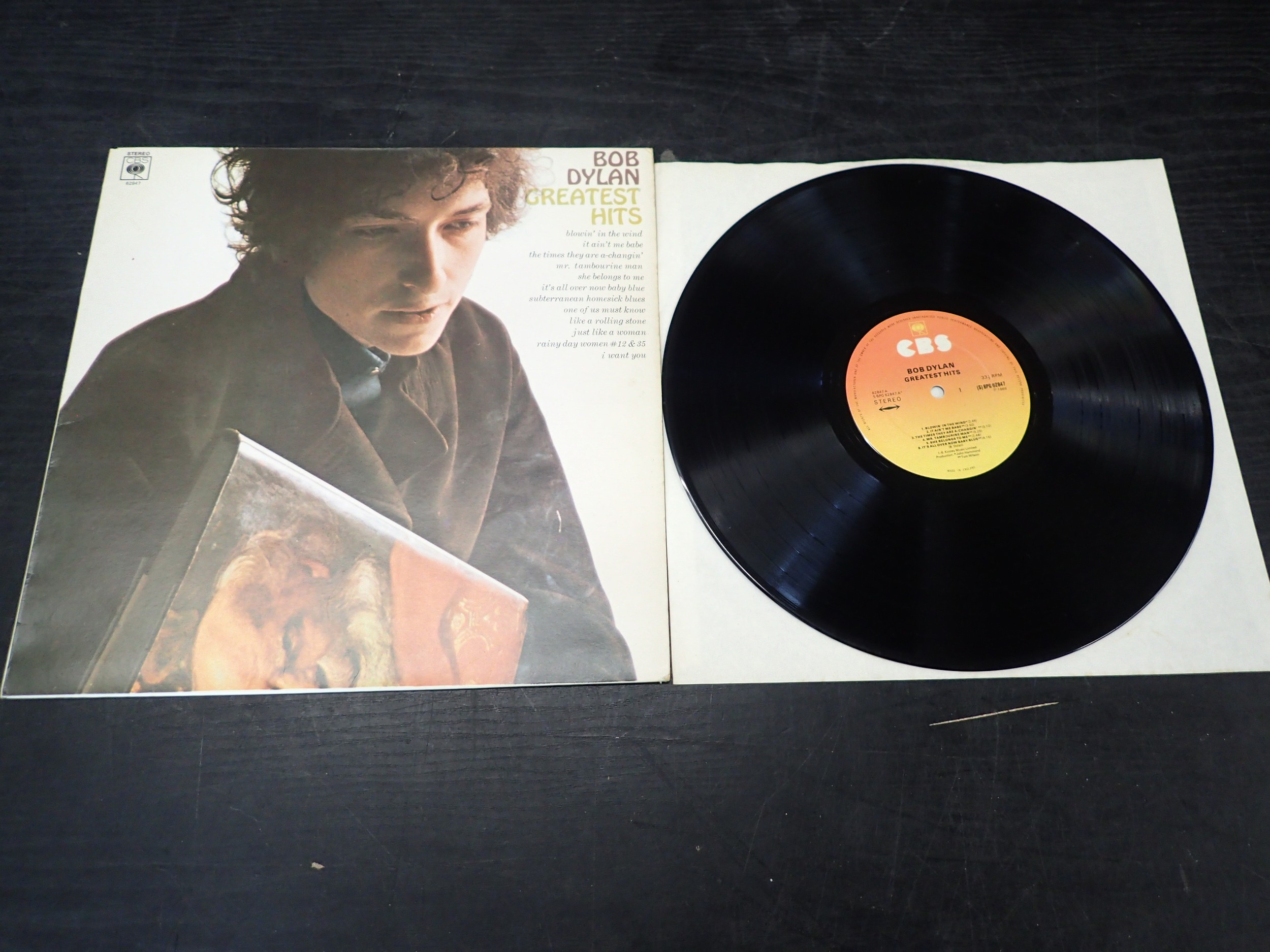 Rock, Folk Rock, Pop vinyl LP Bob Dylan Greatest Hits album.