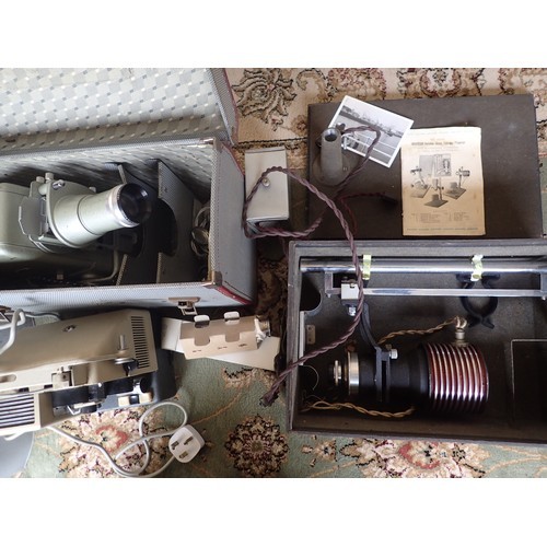 Retro 8mm Movie / Film projector, cased negative & slide projector with