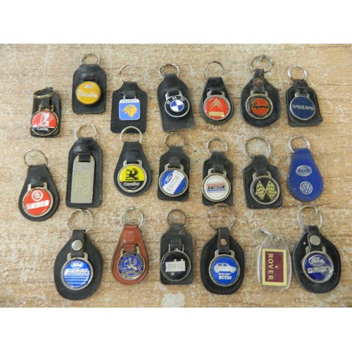Good selection of vintage car key fobs some makes not in existence anymore.