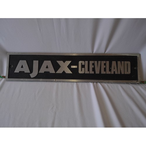 46 - Vintage Ajax Cleveland metal sign size 15 inches.