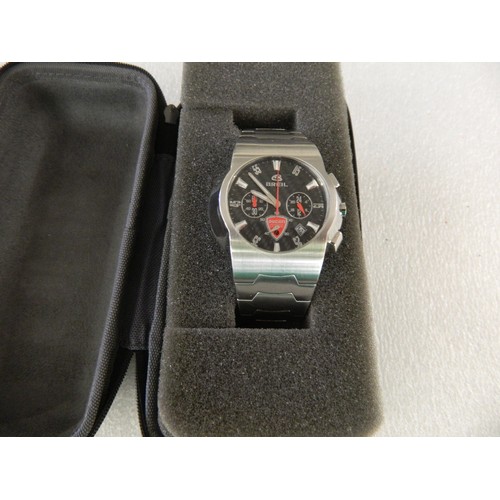 Gents stainless steel Breil Ducati Corse Chrono watch good