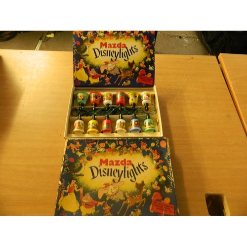 Rare Stunning set of Mazda Disney lights Vintage Christmas fairy lights