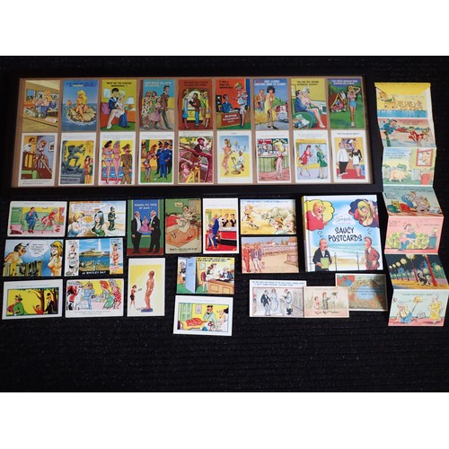 Selection of vintage some early Saucy postcards inc a History of