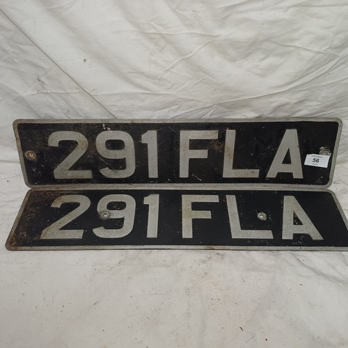56 - 2 vintage number plates
