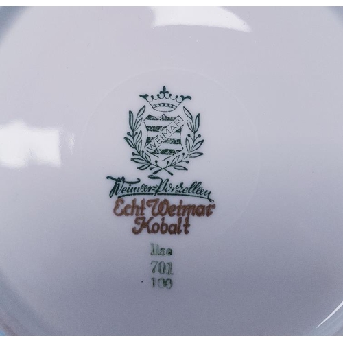 30 - Weimar Porcelain Cabinet Plate, Echt Weimar Kobalt Ilse 701