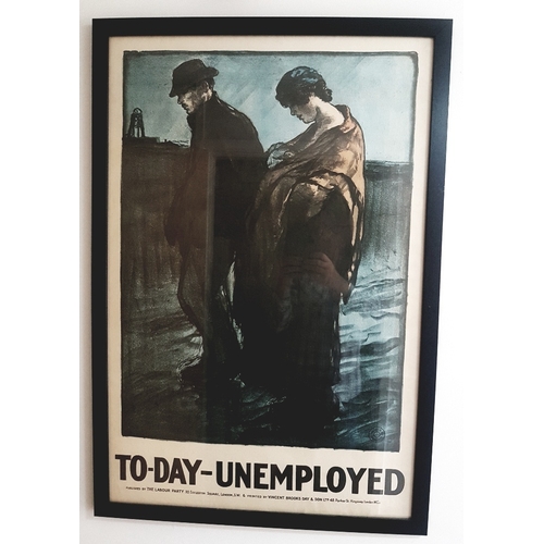 40 - A pair of 1971 Labour Party Posters, reprinted from the original posters of 1923.  Framed and glazed... 