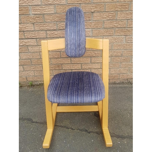 5 - Stokke of Norway Contemporary Rocking Chair with blue upholstery