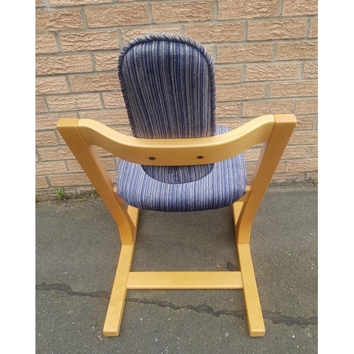 5 - Stokke of Norway Contemporary Rocking Chair with blue upholstery