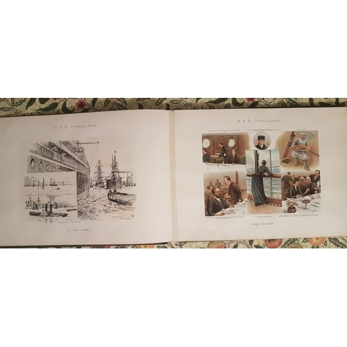 25 - P&O Pencillings Original Antique Book by W W Lloyd, colour cover, published 1891.  Published for the... 