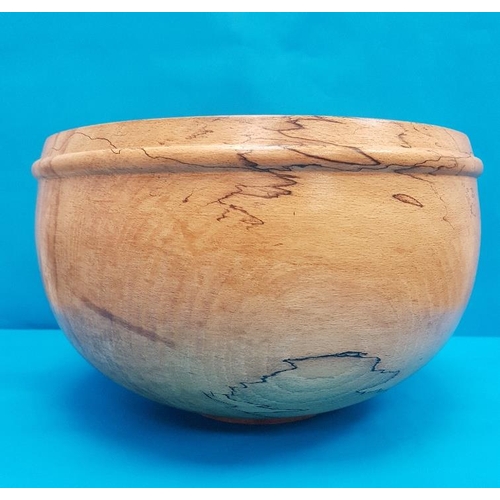 40 - A Large Spalted Beech Turned Wooden Bowl, measuring 28cm in diameter