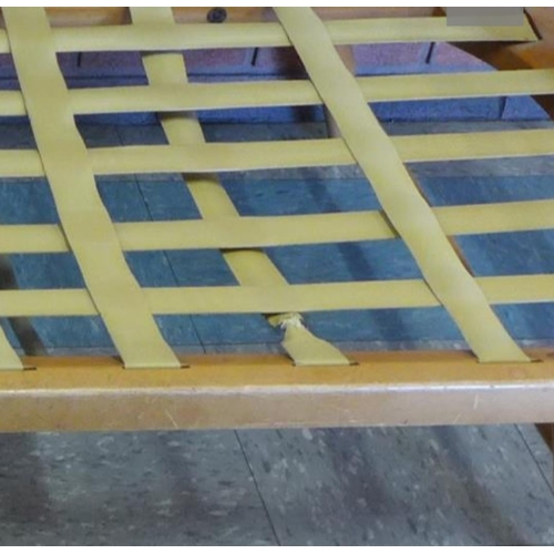 5 - Ercol Elm and Beech Model 355 Studio Couch with Two Matching Armchairs and Cushions.  Couch measures... 