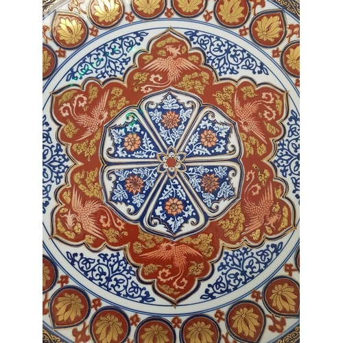 20 - Stunning Large Japanese Imari Charger with gold and blue dragon decoration - 18 inches in diameter w... 