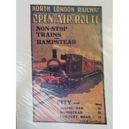 109 - Two Albums containing reproduction posters on card including travel, Titanic, Monaco, WW2, Railway e... 