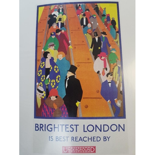 109 - Two Albums containing reproduction posters on card including travel, Titanic, Monaco, WW2, Railway e... 