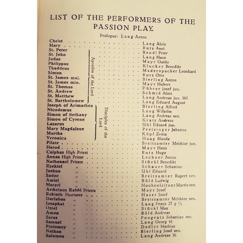 27 - Art Deco 1930  Passion Play Booklet with Annotations inside including inscription from June 1930.  1... 