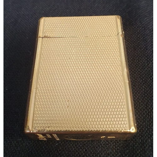 13 - St Dupont Gold Plated Lighter, marked to base. Weight 95g
