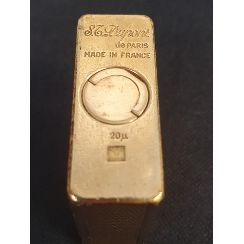 13 - St Dupont Gold Plated Lighter, marked to base. Weight 95g